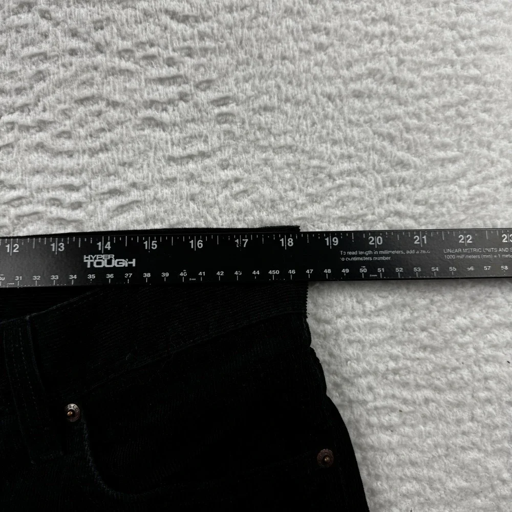 Vintage Levi's 549 Low‎ Loose Pants Mens 36x30 Black Cotton Corduroy Straight
